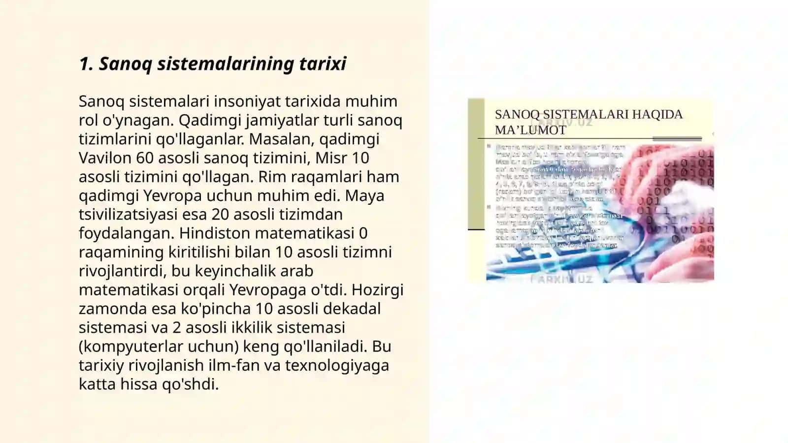 Sanoq sestimalari 3