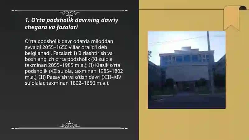 Oʻrta podsholik davri Misr GulboyevToʻlqin 3
