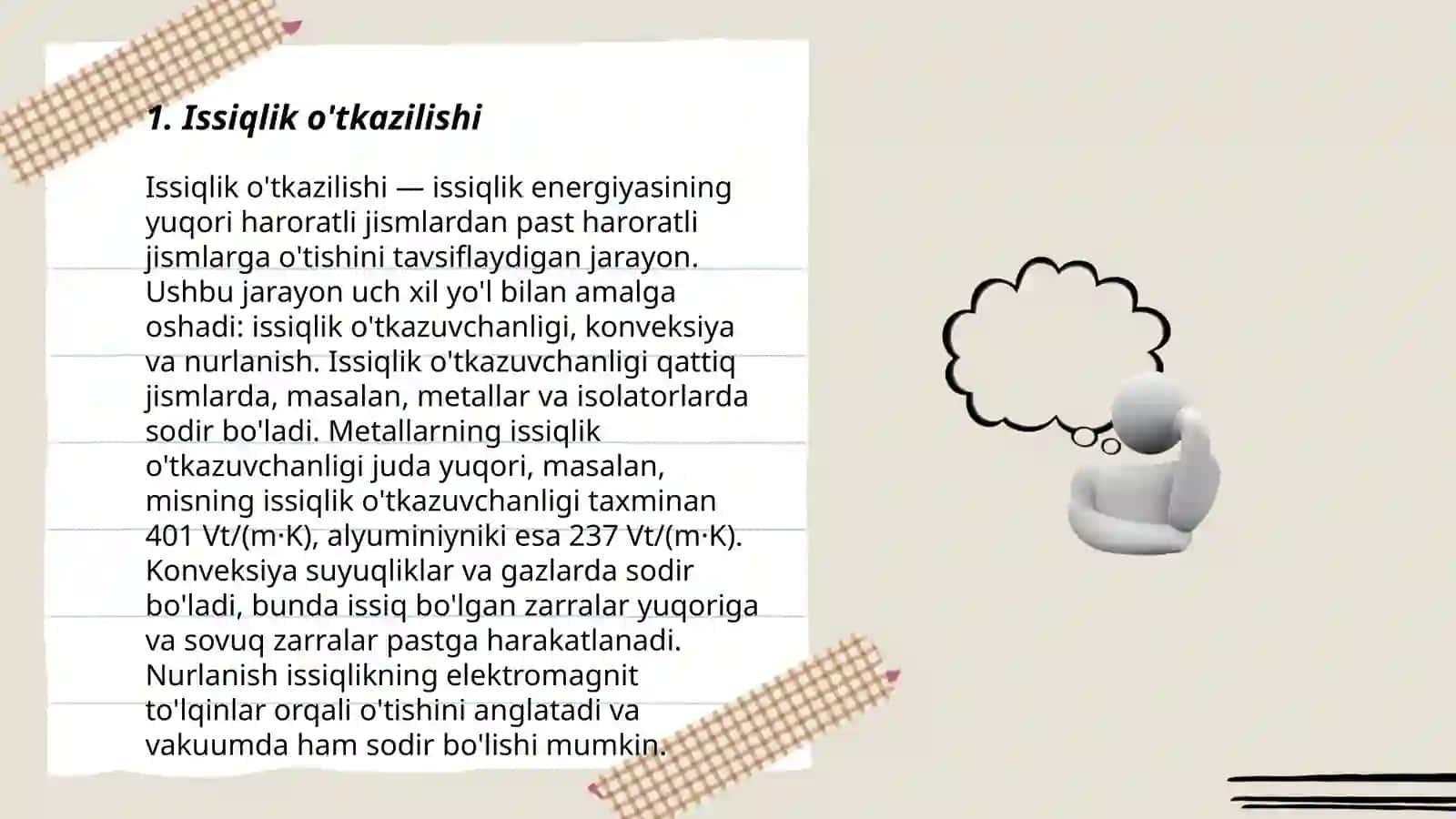 Termodinamik muozanatda boʻlmagan tizimlarda koʻchish hodisalari 3