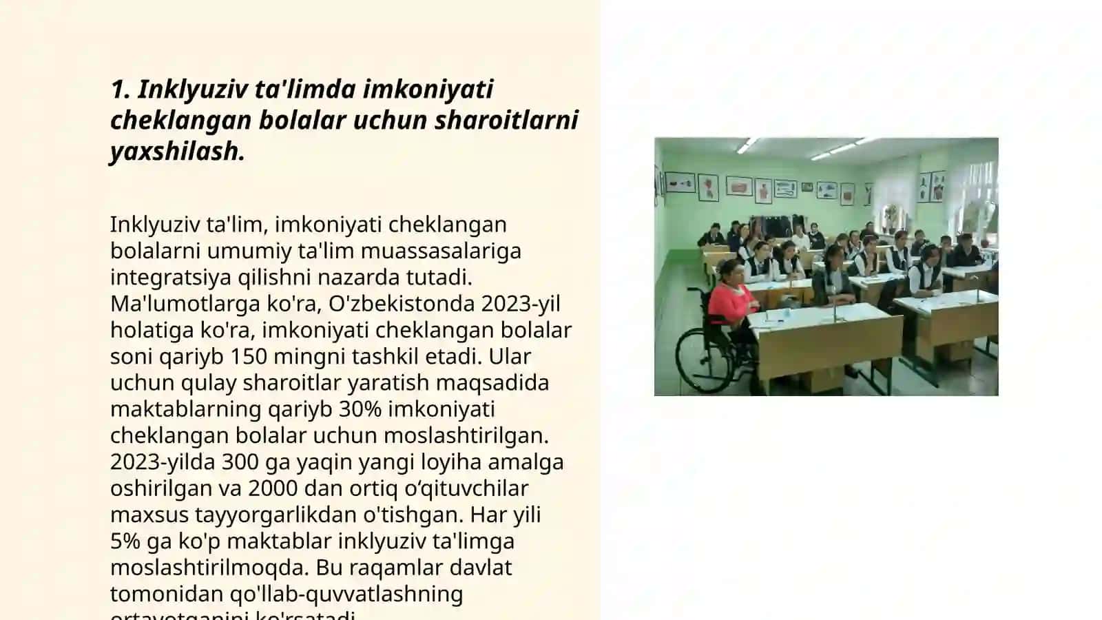 Inklyuziv ta'lim muammolarini oʻrganish 3