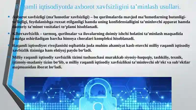 Raqamli iqtisodiyotda ma’lumotlar xavfsizligi 3