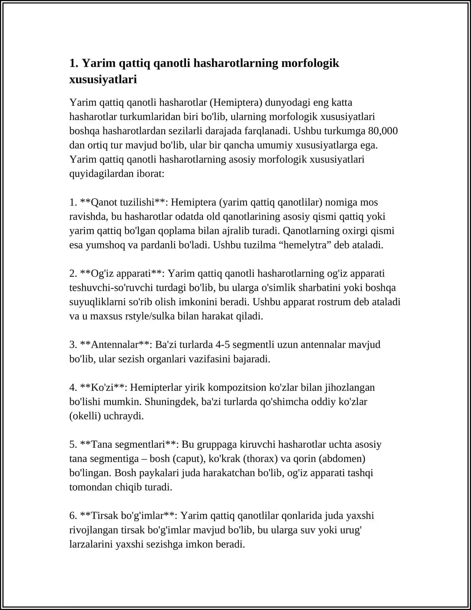 YARIM QATTIQ QANOTLILAR TURKUMI VAKILLARI. TRIPSILAR TURKUMI VAKILLARI 3