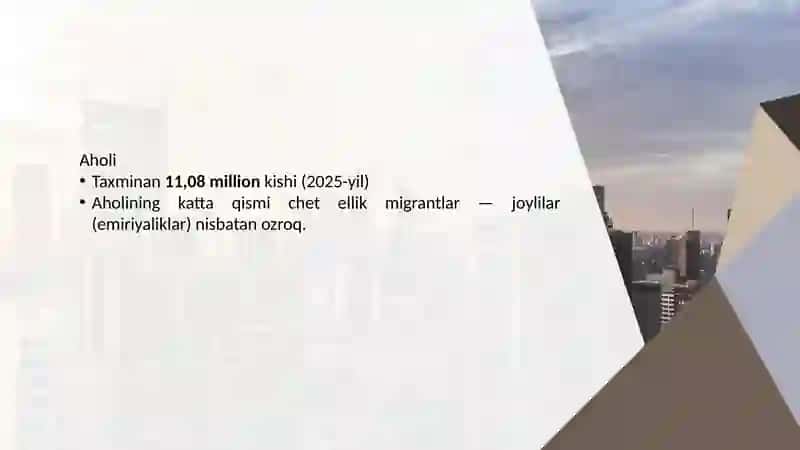 Birlashgan Arab amirliklarining makroiqtisodiy ko'rsatkichlari 3
