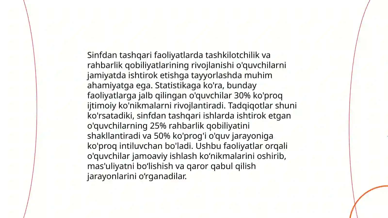 SINFDAN VA MAKTABDAN TASHQARI ISHLARNI TASHKIL QILISHDA TASHKILOTCHI SHAXSIGA BO’LGAN TALABLAR 3