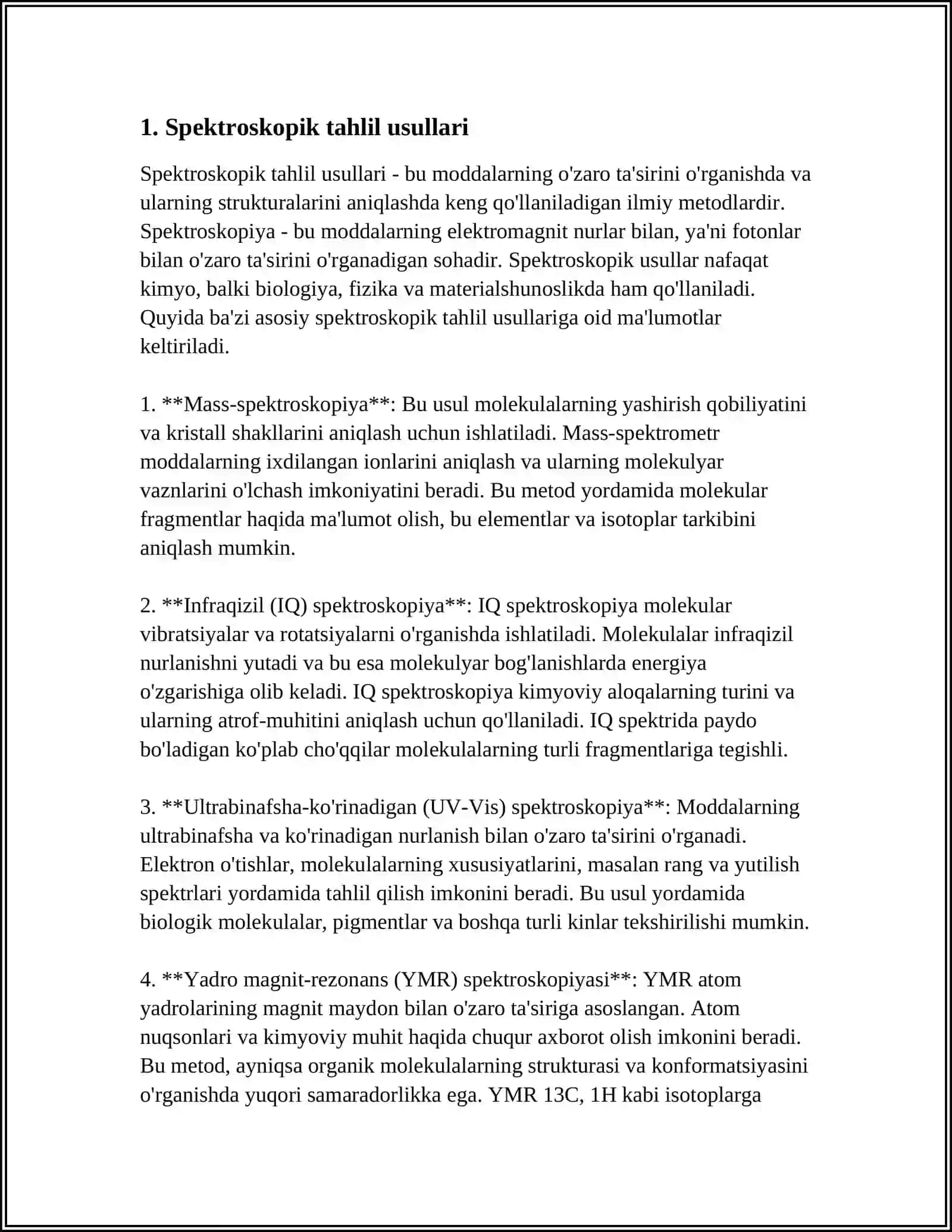 FIZIK KIMYOVIY TAXLIL USULLARI QISHLOQ HOJALIGIDA QOLLANILISHI 3