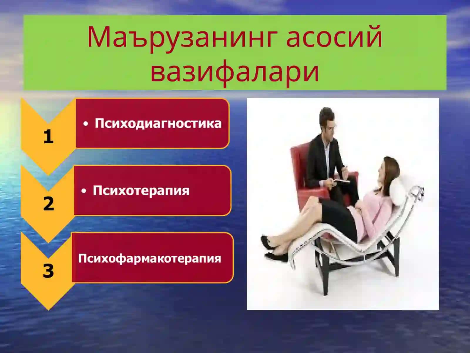Психодиагностика, психотерапия ва психофармакотерапия 3