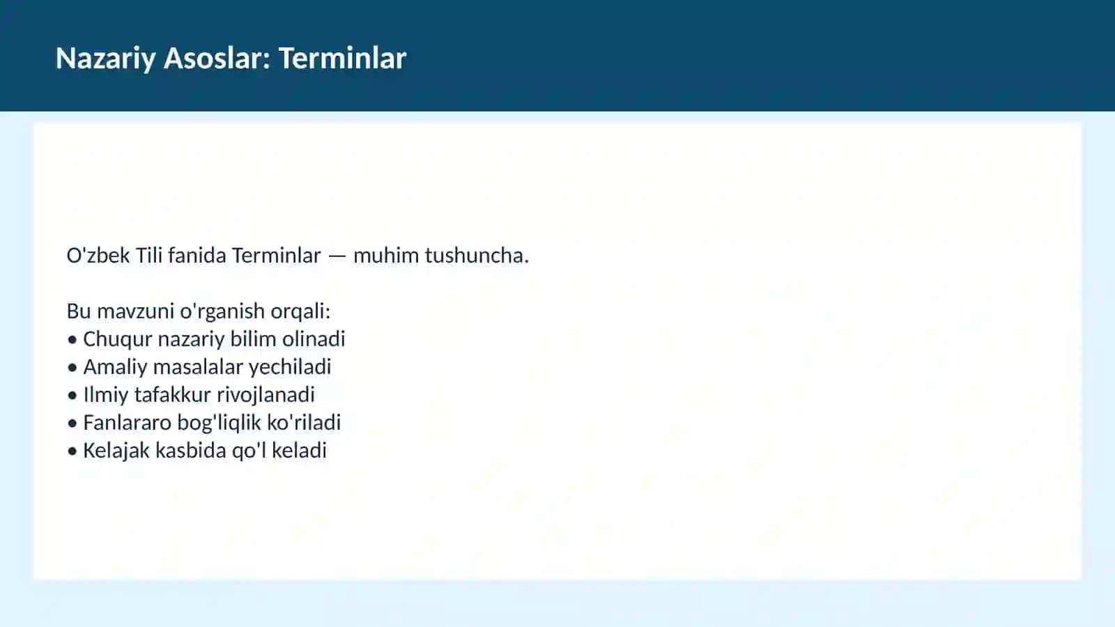 O'ZBEK TILI Arxaizmlar 3