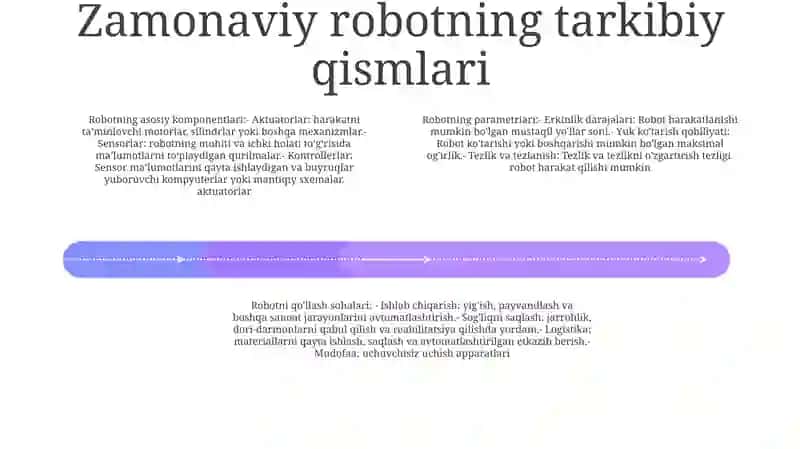Zamonaviy Robotar Tarkibiy Tuzilmasi, Ularning Parametrlari Va Turkumlari 3
