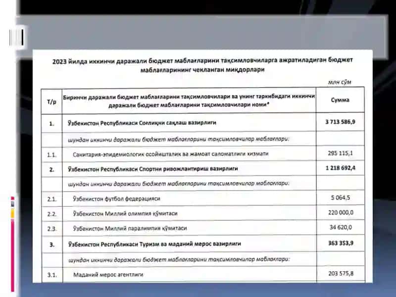 2023 YIL DAVLAT BYUDJETI KO’RSATQICHLARI 3