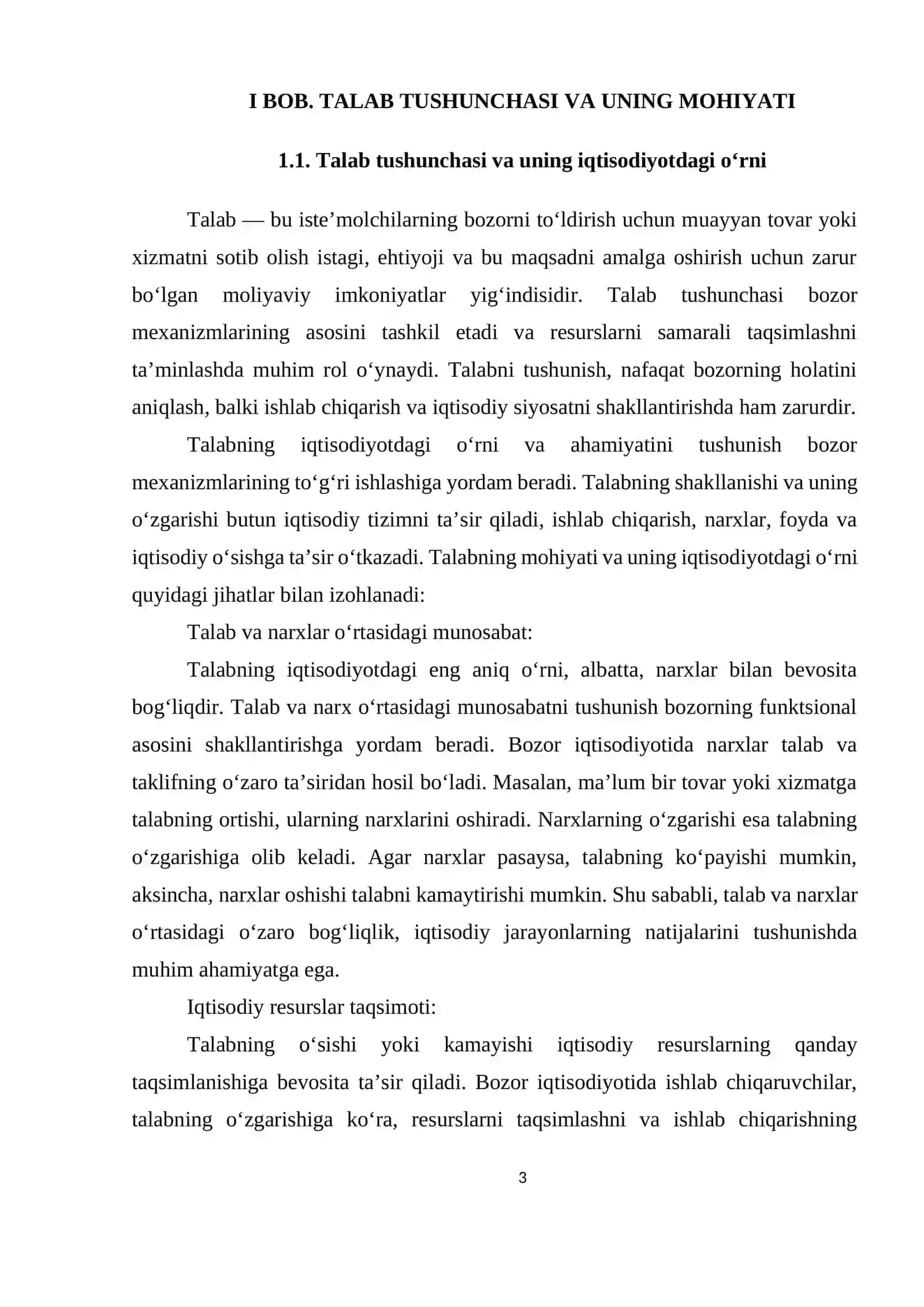 Talab tushunchasi,talab miqdoriga ta'sir qiluvchi omillar 3