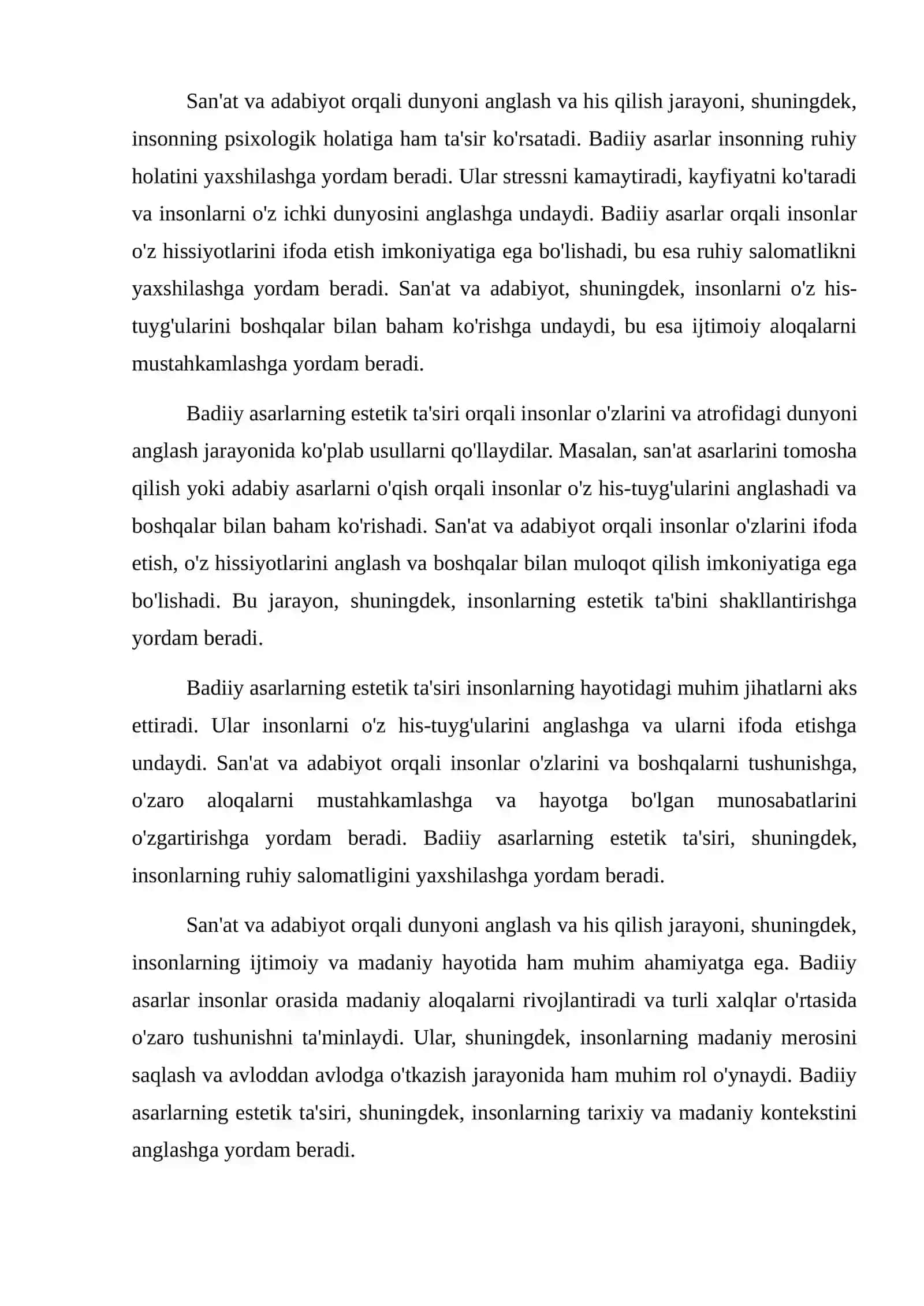 Dunyoni estetik idrok etishda badiiy asarlarning ahamiyati 3