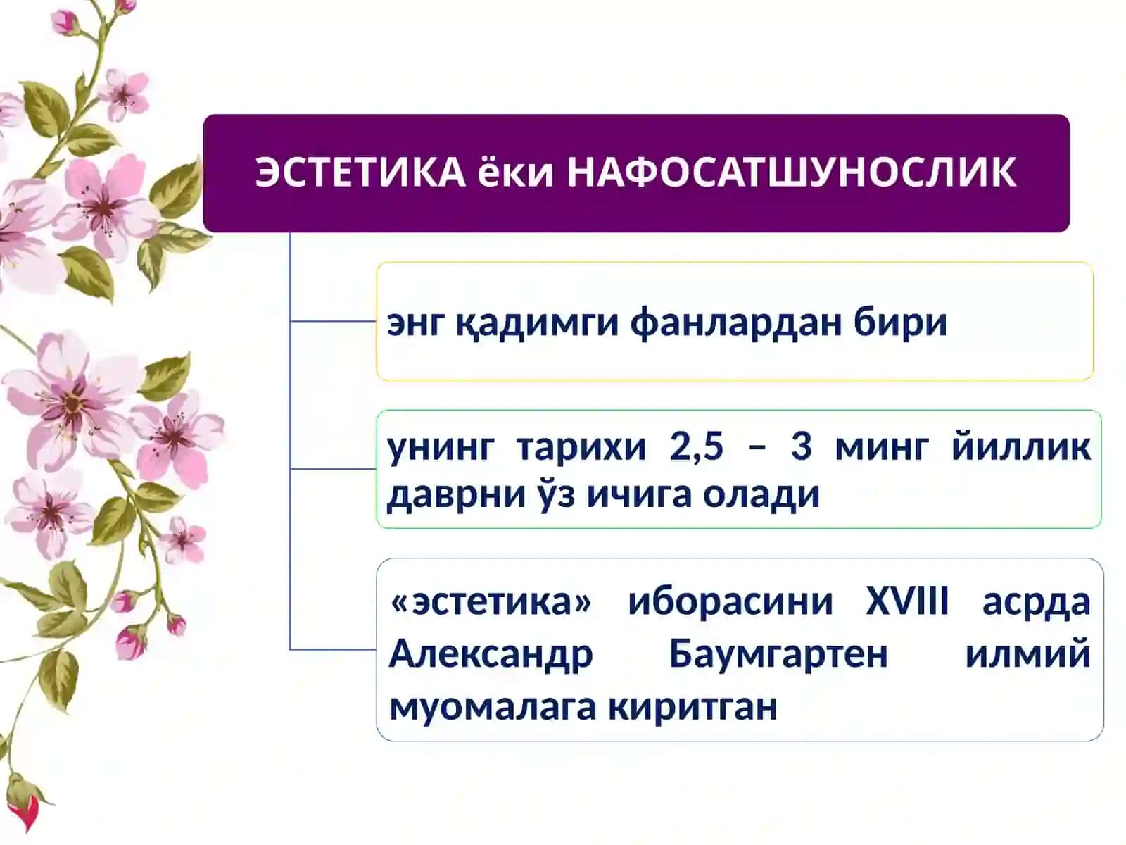 Эстетиканинг предмети, мақсади ва вазифалари 3