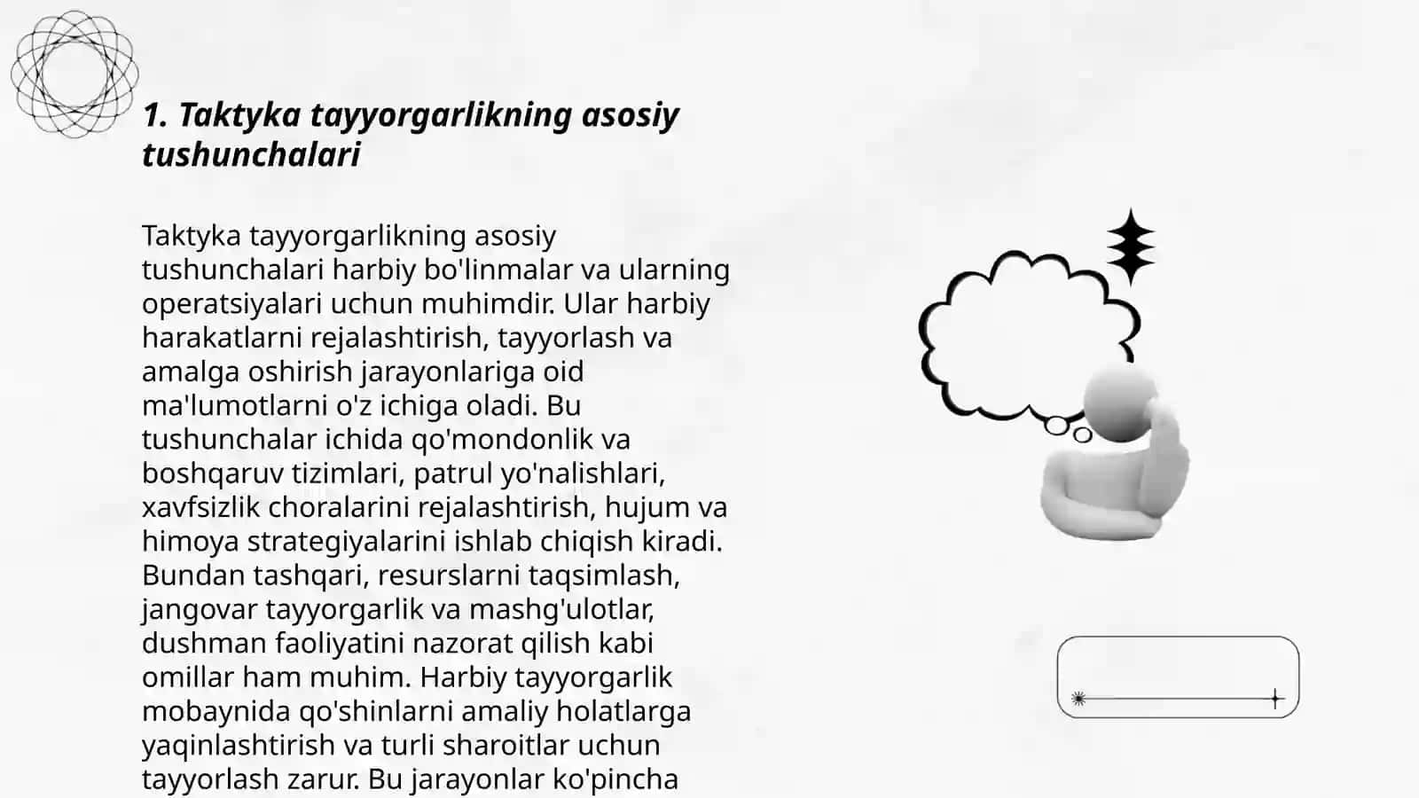 Taktyka tayyorgarlik to‘g‘risida tushuncha va uni takomillashtirish 3
