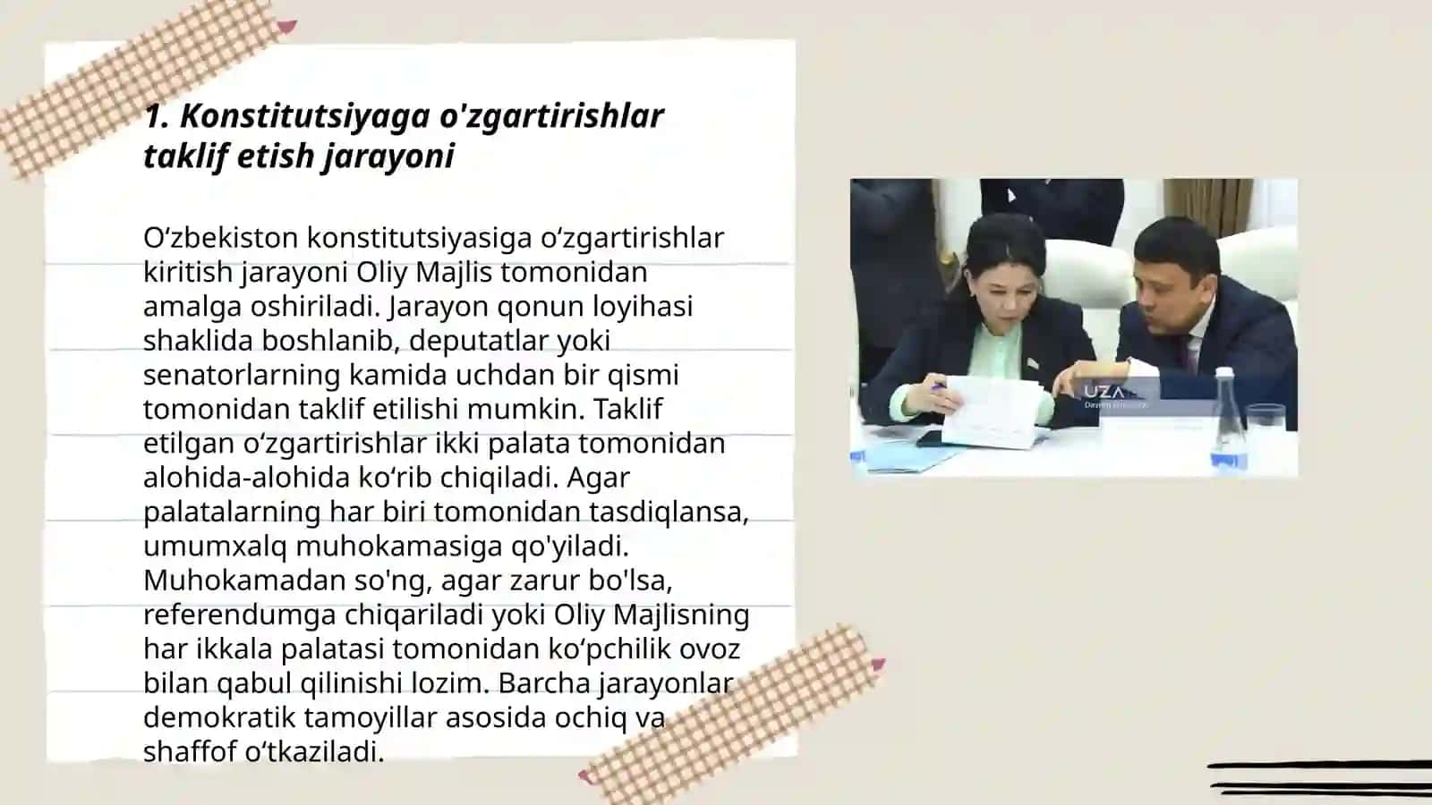O'zbekiston respublikasi konstitutsiyasiga o'zgartirish va qo'shimchalar kiritish tartibi 3