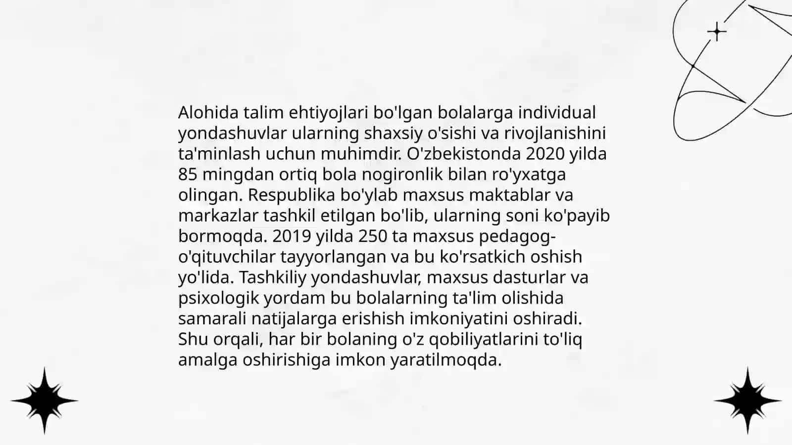 Alohida talim ehtiyojlari bolgan bolalarni o'qitish va tarbiyalash 3