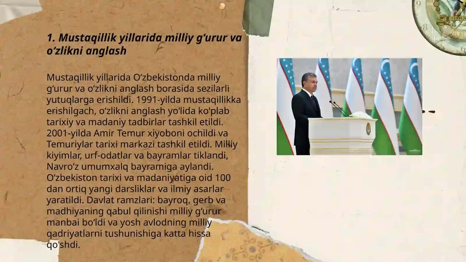 Mustaqillik yillarida õzbekistondagi manaviy madaniy taraqqiyot 3