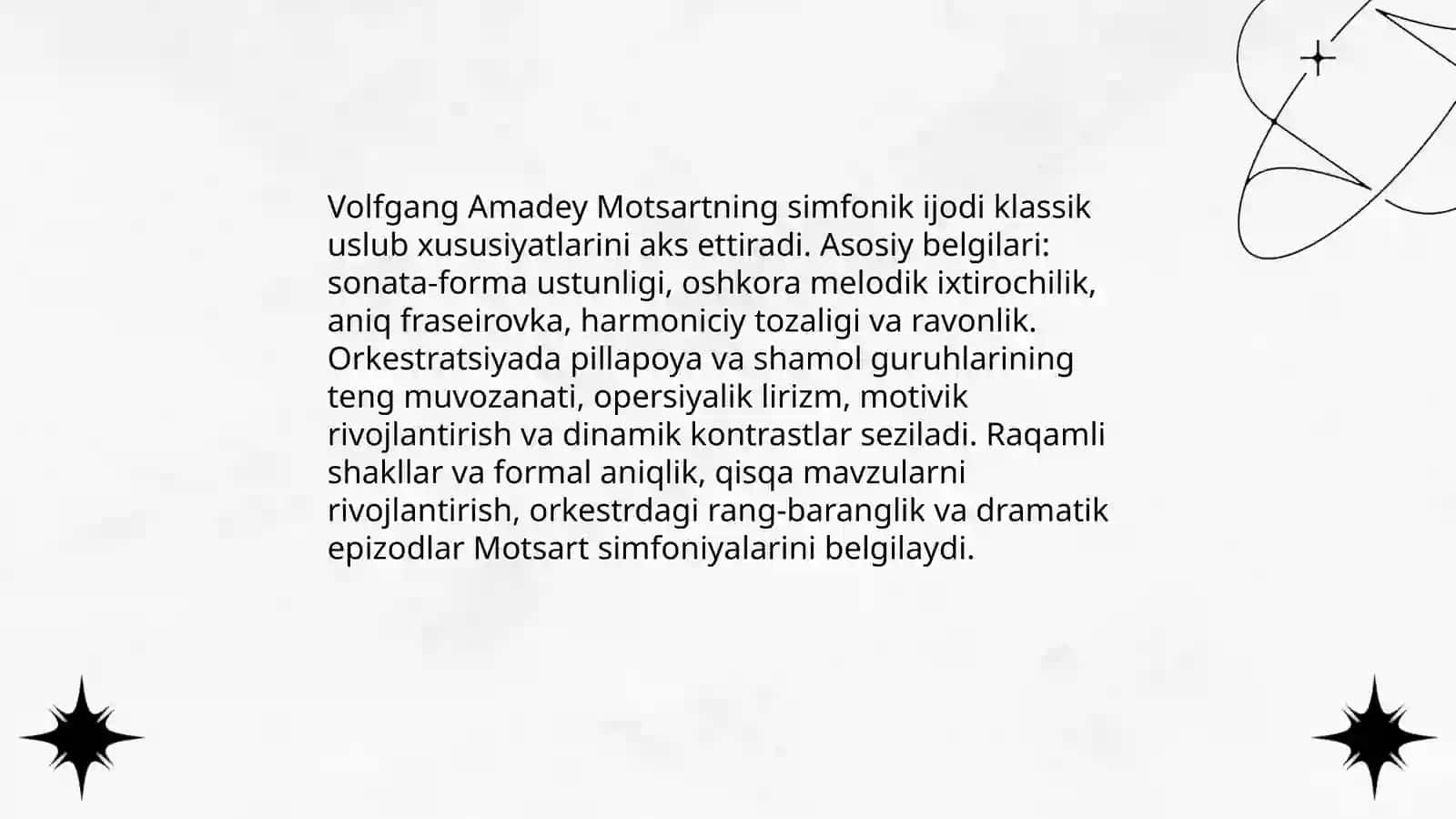 Volfgang Amadey Motsart simfonik ijodi 3