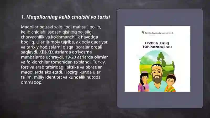 Xalq maqollari va topishmoqlari 3