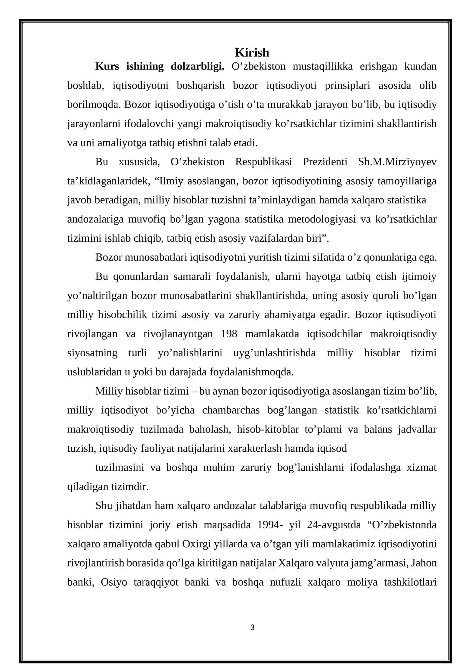 O’zbekistonda milliy hisoblar tizimi: holati va istiqbollari 3