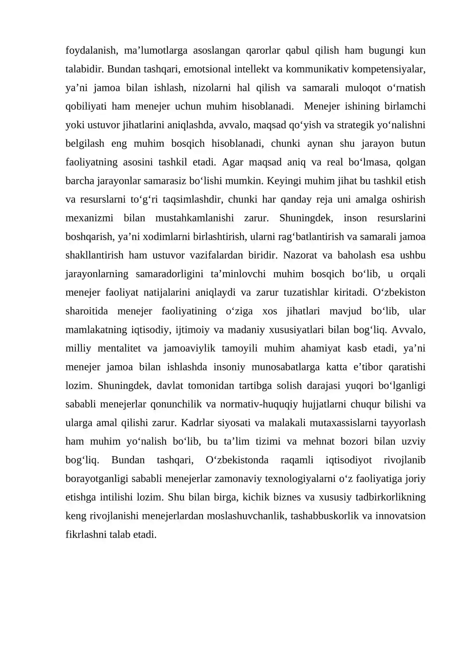 TA’LIM MENEJMENTI FANIDAN ORALIQ NAZORAT UCHUN TOPSHIRIQ 3