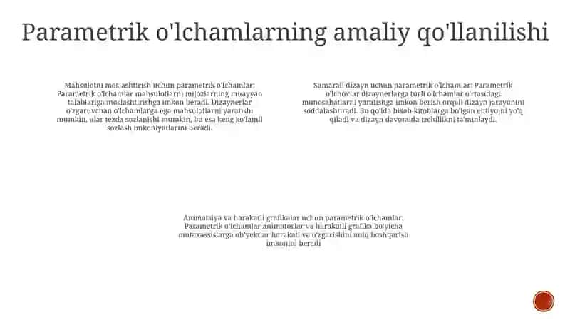 Parametrik Olchamlar Qatori 3