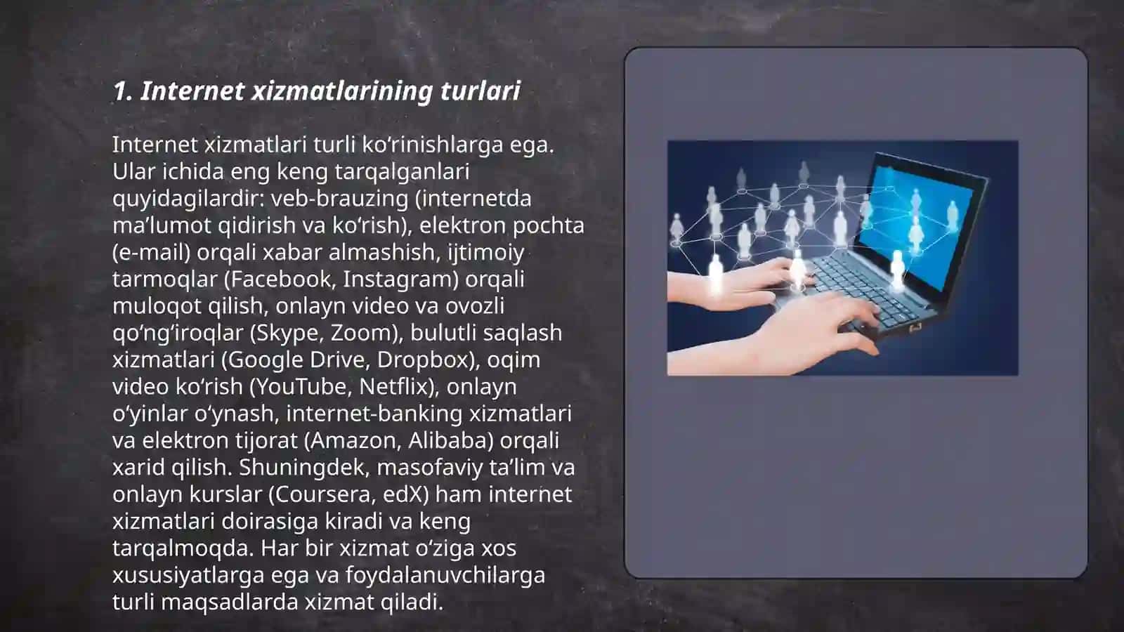 Internet xizmatlari va ulardan faoliyatda foydalanish 3