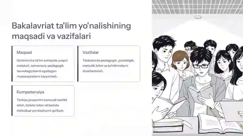 Pedagogika (qo'shimcha tarbiya fani o'qituvchisi) bakalavriat ta'lim yo'nalishi: MazmunivaTalablar 3