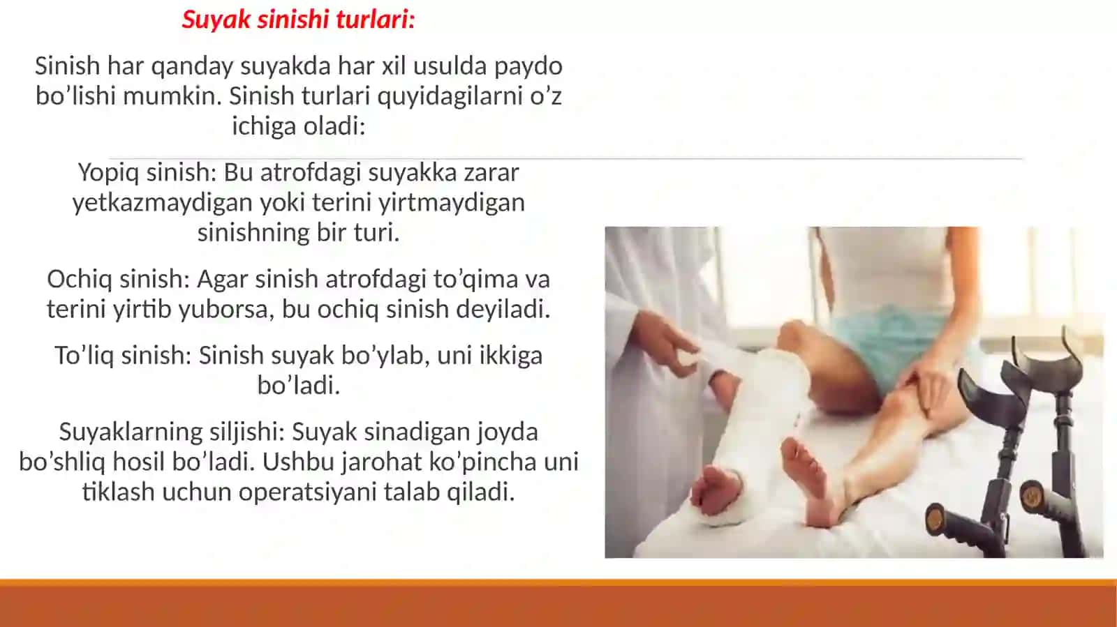 BOLDIR SUYAKGI BOLDIR BOG’IMI OYOQ PANJALARI SHIKASTLANISHLARI 3