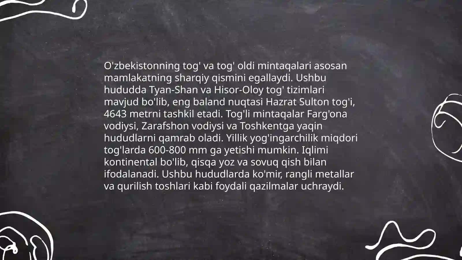 O'zbekistonning tog' va tog' oldi mintaqasi tuproqlari geografyasi va uni muhofaza qilish 3