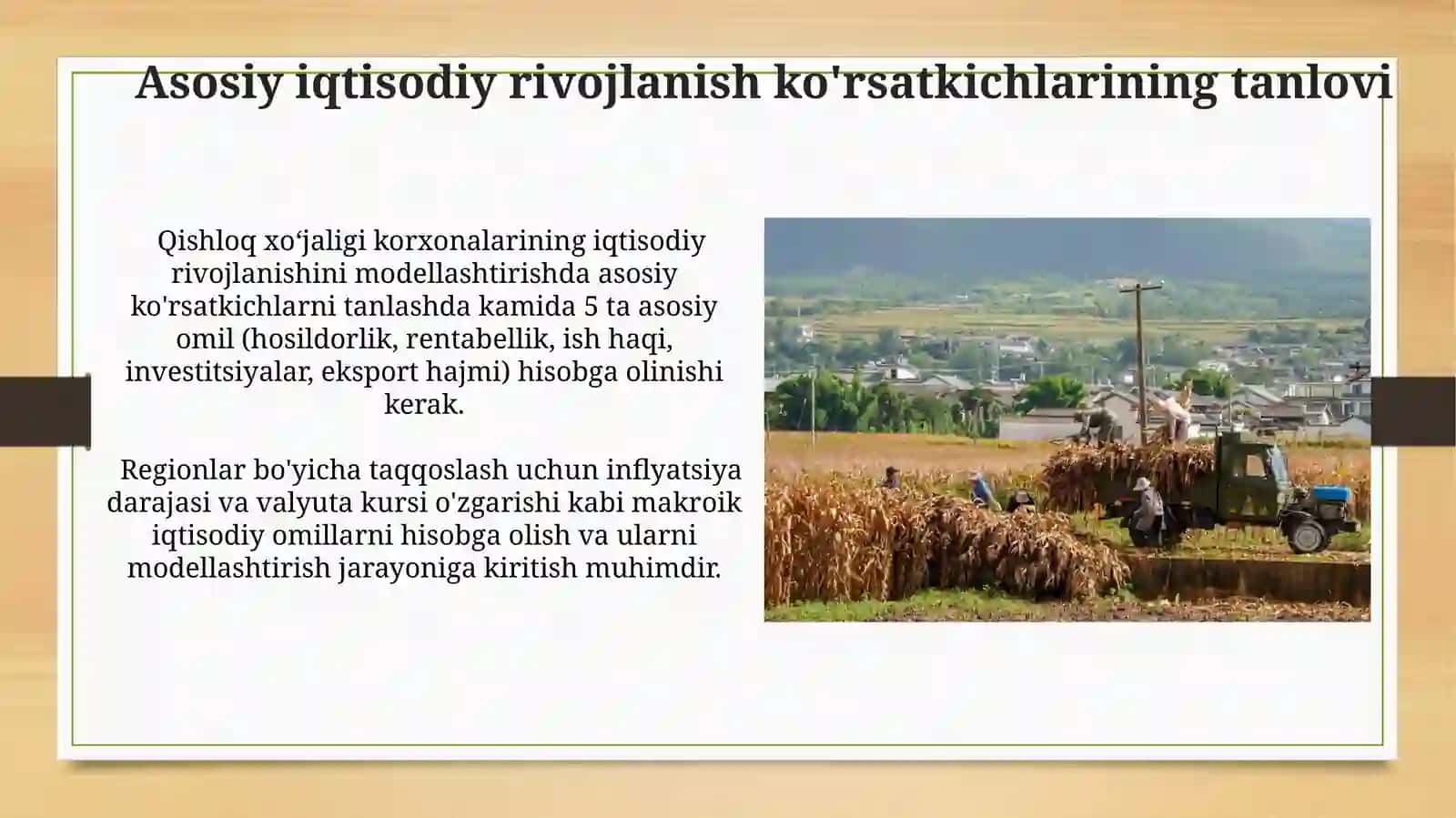 Hududlarda fermer xo'jaliklarining iqtisodiy rivojlanish ko'rsatkichlarini modellashtirish 3