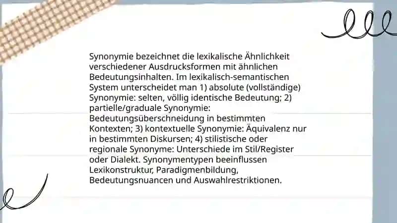 Paradigmatische Beziehungeni in Lexikalish-semantischem System 3
