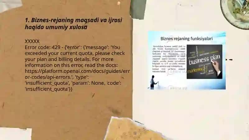 Biznes rejani ishlab chiqish 3