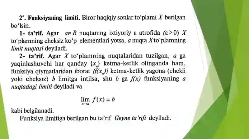 Sonlar ketma-ketligi va uning limiti 3