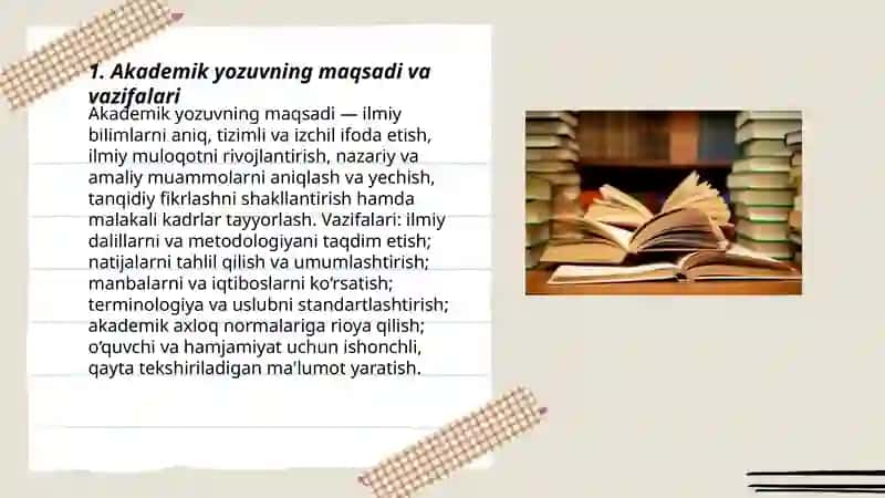 Akademik yozuv ilmiy-amaliy fan sifatida: maqsadi, vazifalari, muammolari va boshqa fanlar bilan aloqasi 3