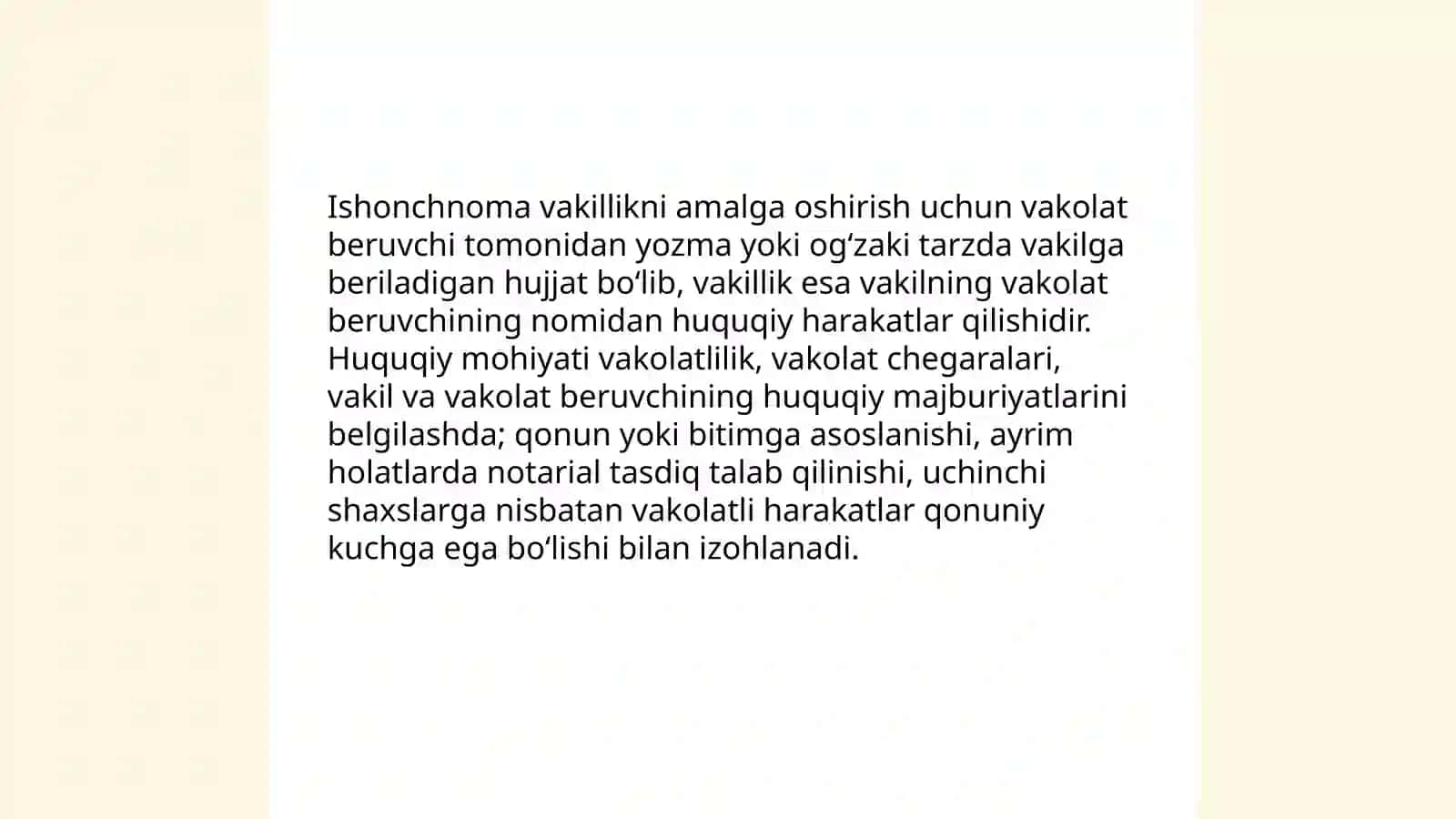 Ishonchnoma va vakillik tushunchasi 3