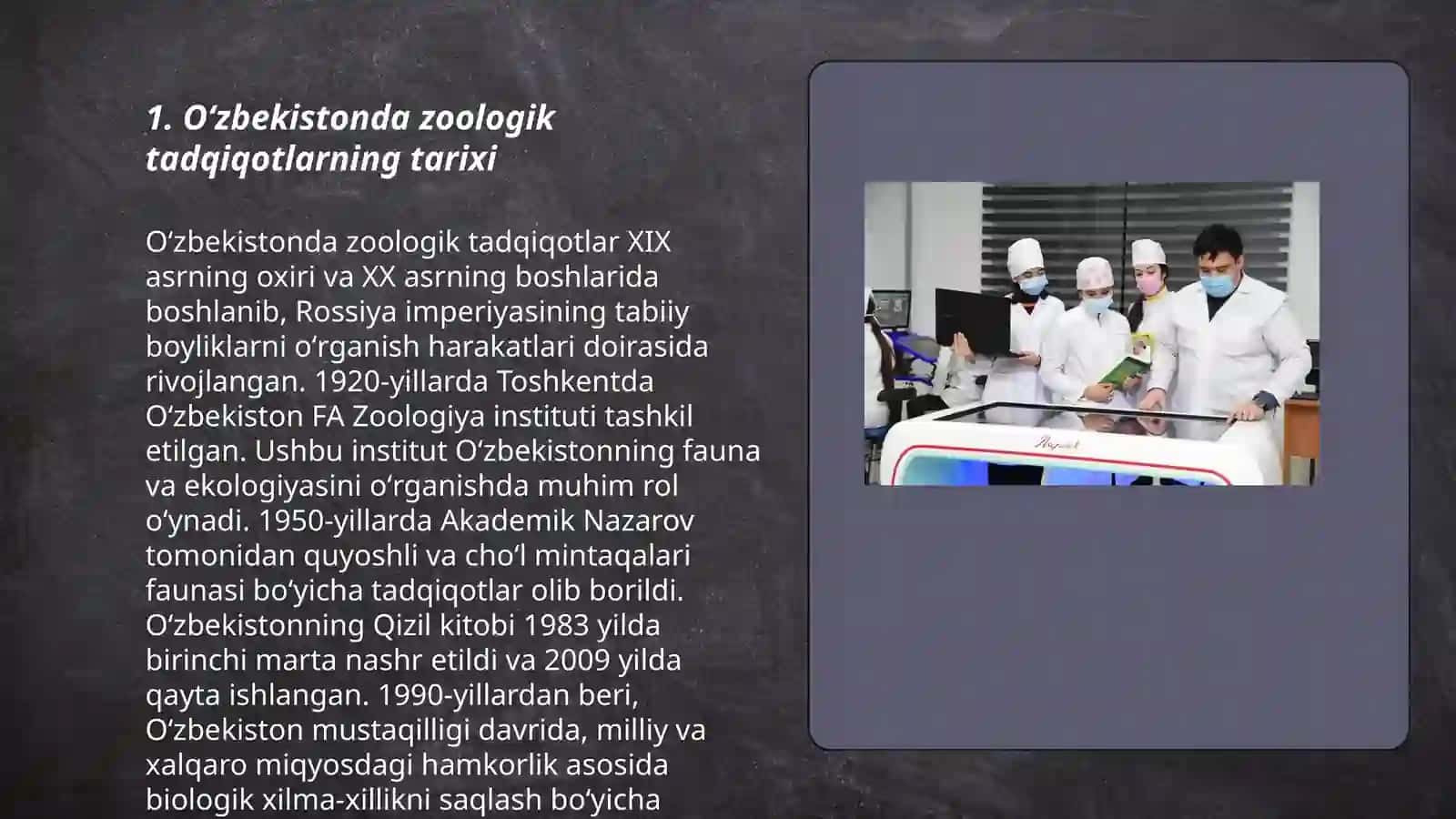 Oʻzbekistonda zoologik tadqiqotlarning rivojlanishi 3