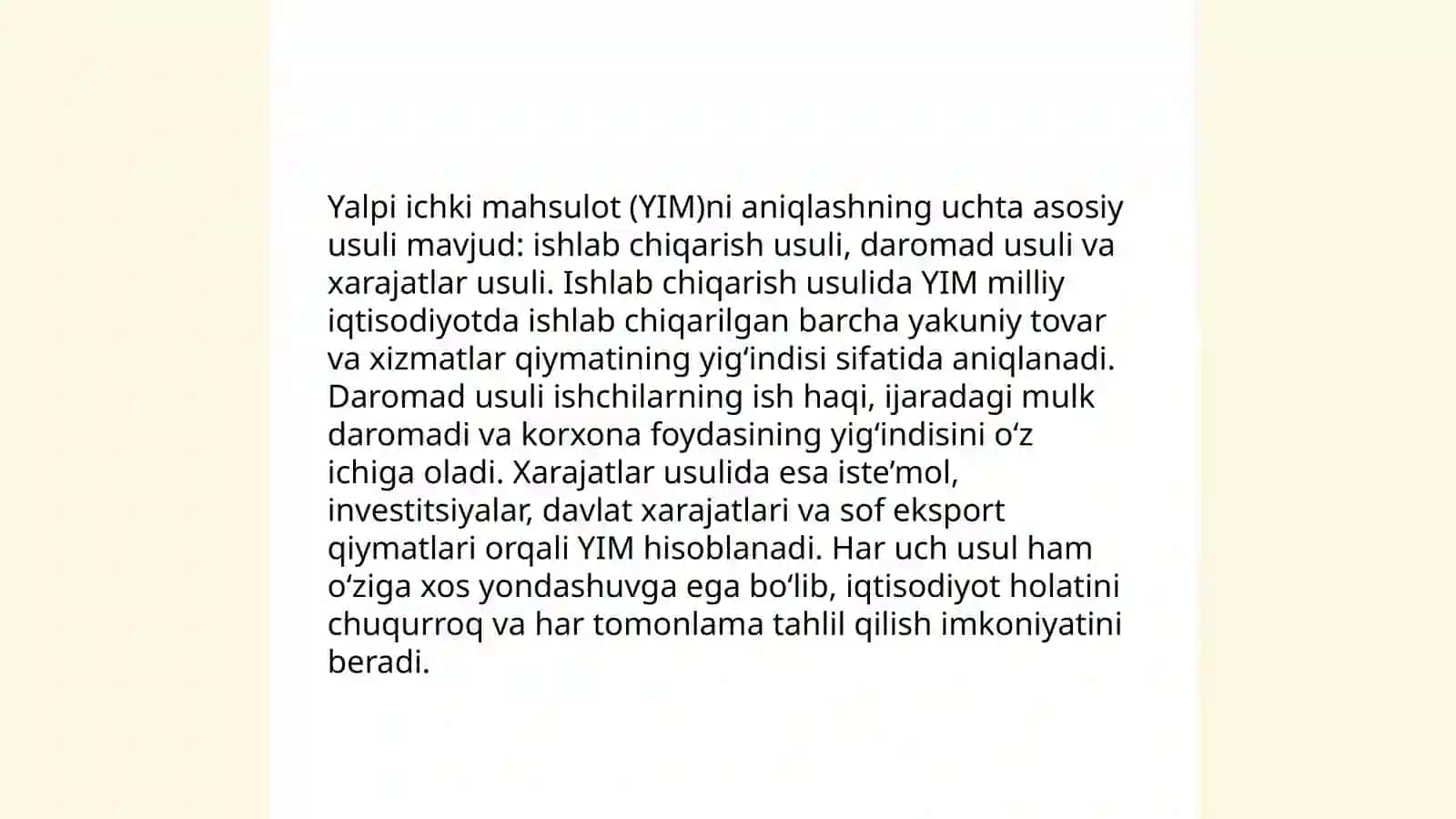 Yalpi ichki maxsulot (YIM) 3