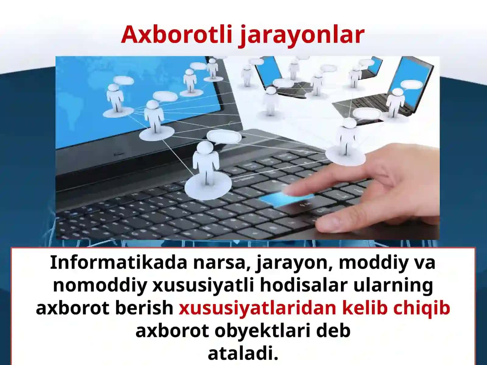 "Axborotlar ustidabajariladigan amallar" mavzusida tayyorlagan bir soatlik DARS ISHLANMASI 3