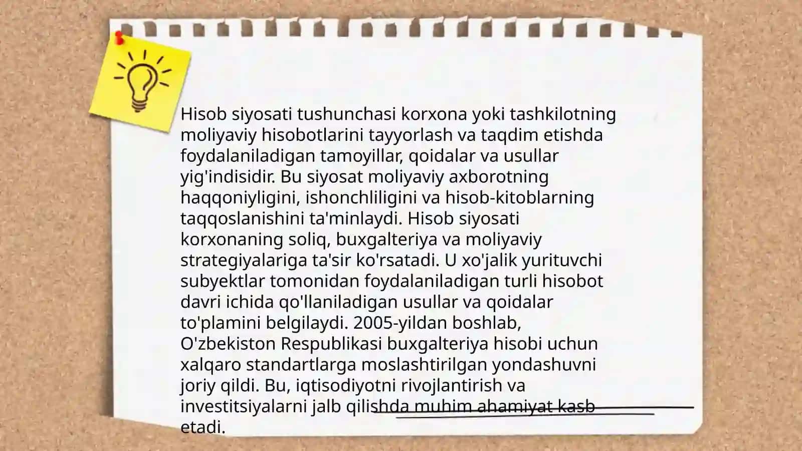 O’zbekiston Respublikasi korxonalarida hisob siyosatining o’ziga hos xususiyatlari 3