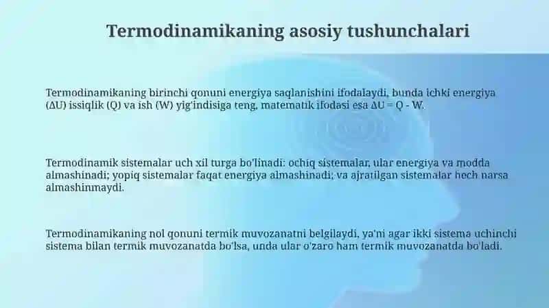 Termakimyo, izobarik izohorik va izotermik jarayonlar. Entropiya 3