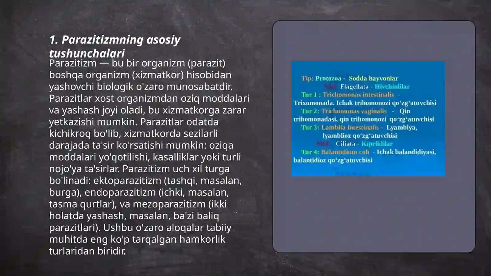 Parazitologiya asoslari,parazitlikning kelib chiqishi 3