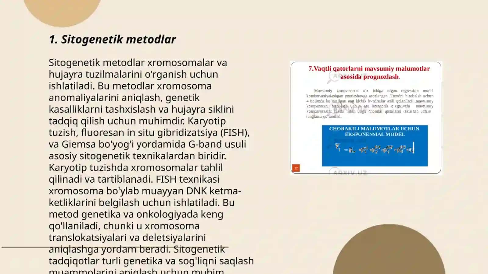 Sitogenetik va populyatsion statistik usul 3