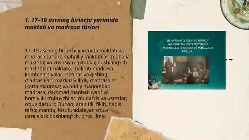 17 asrdan 19 asrning birinchi yarmida maktab va pedagogik rivoji 3