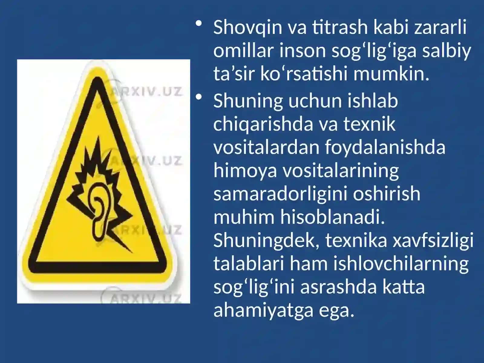 Shovqin va titrashdan himoyalanish texnik vositalarining guruhlanishi va tuzilishi 3