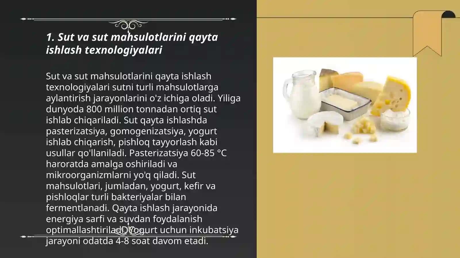 Sut va Sut Mahsulotlari 3