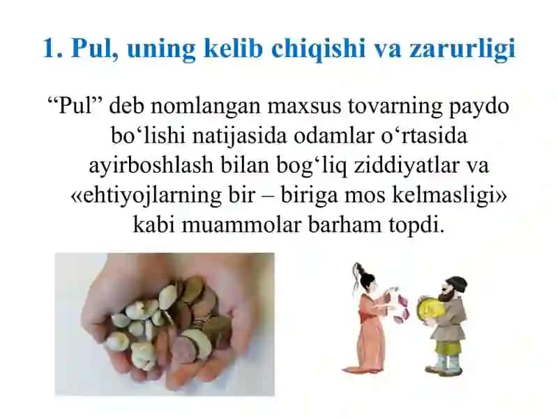 Pulning paydo bo'lishi 3