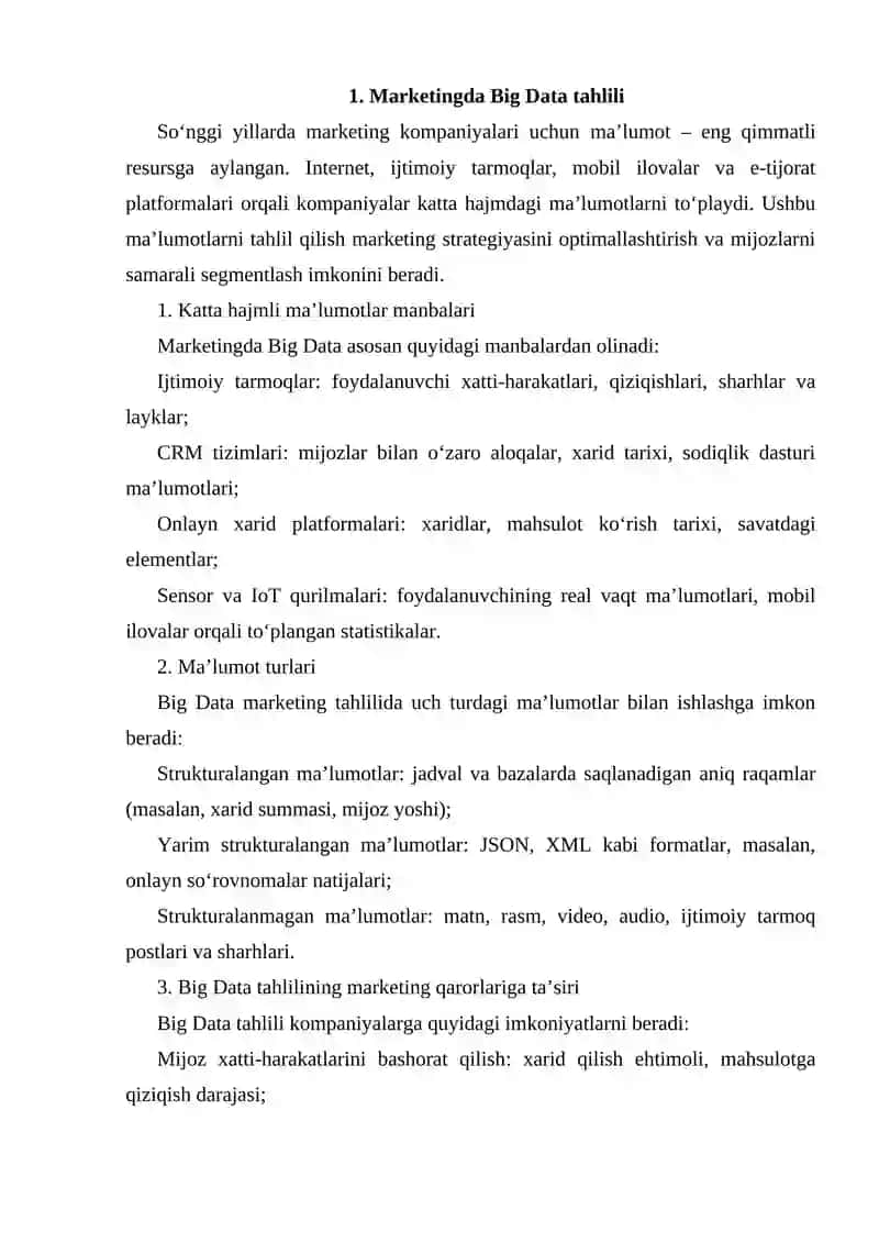 Marketingda Big Data tahlili 3
