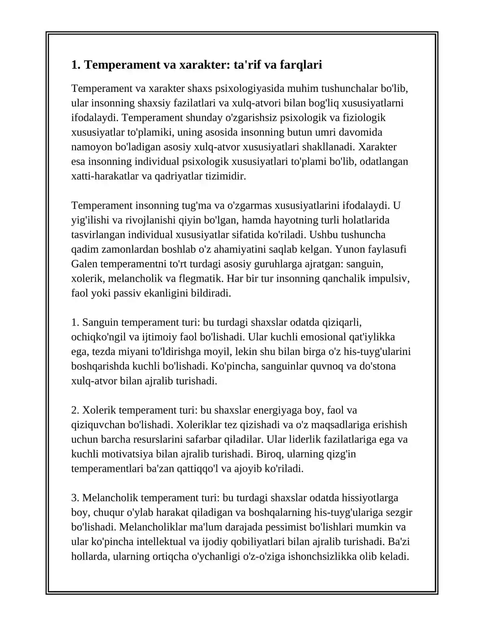 TEMPEREMENT VA HARAKTER 3