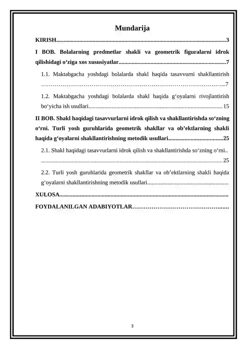 Shakl haqidagi tasavvurlarni idrok qilish 3