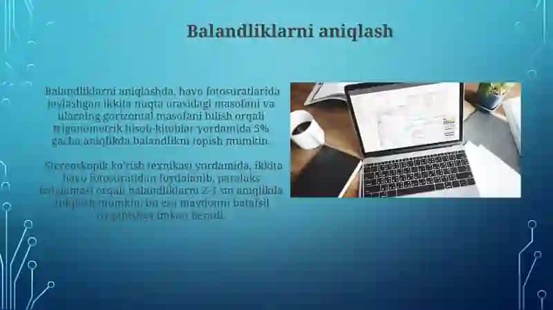 Aerofotosyomkamaʼlumotlariasosidahisoblashishlari 3